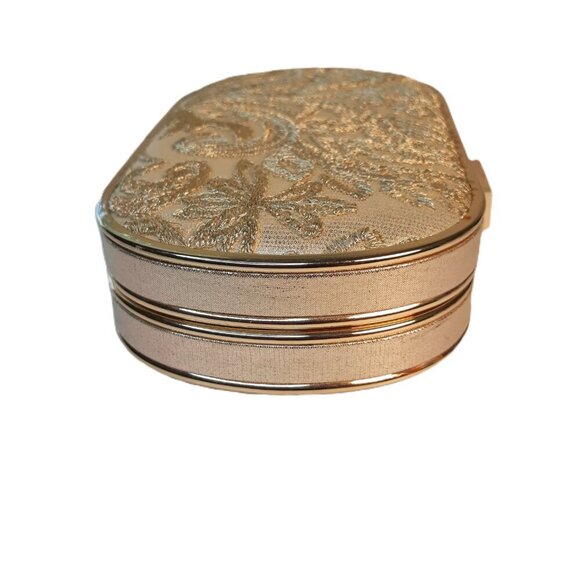 Lulu Townsend Gold Floral Clutch Handbag Party Wedding Date Night Event Festive - Picture 6 of 15